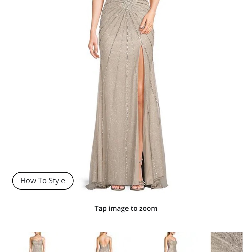 Elegant Women's Prom Dress in Silver